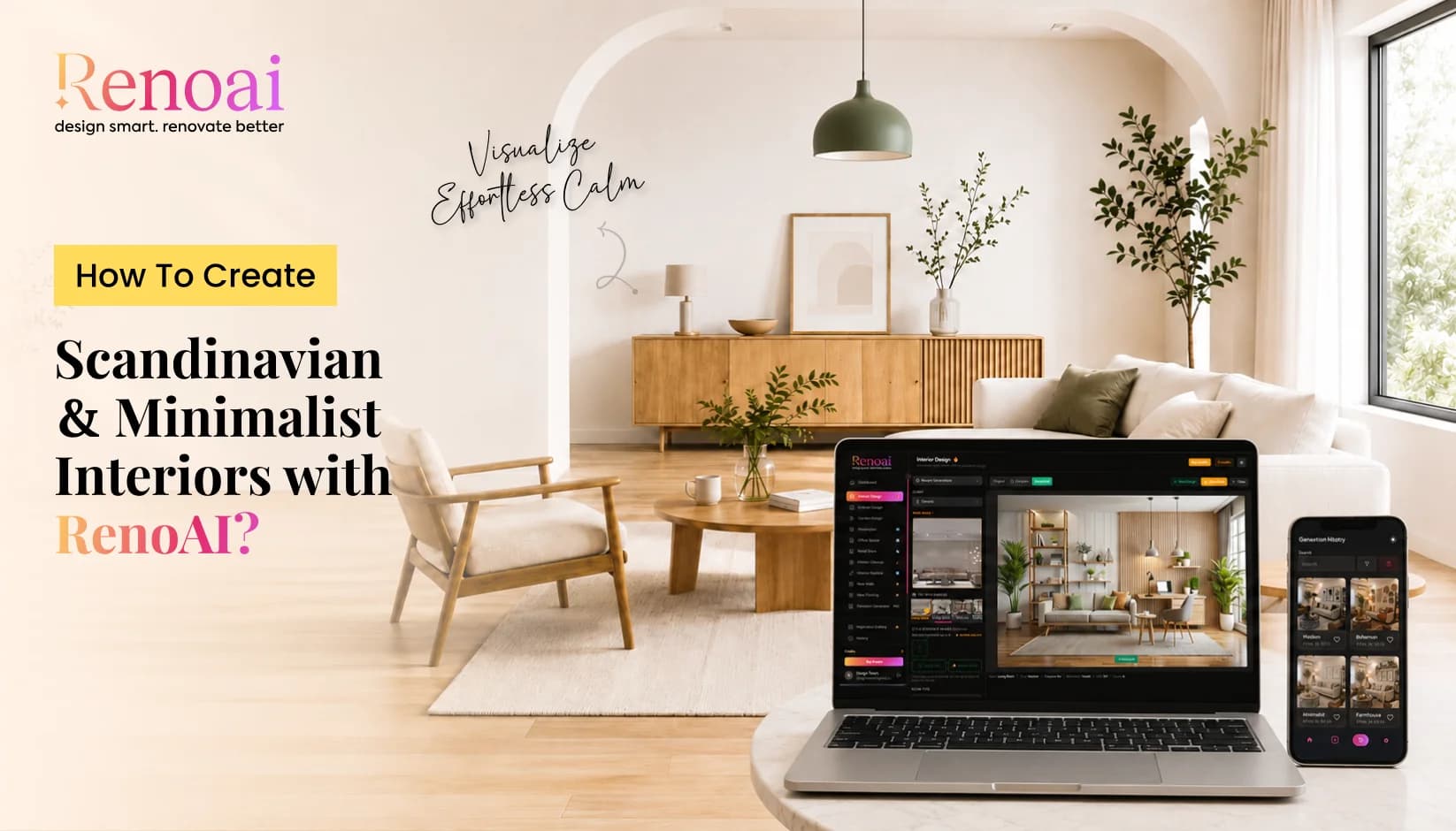 Scandinavian & Minimalist Interior Design with RenoAI: A Calm, Light-Filled Guide