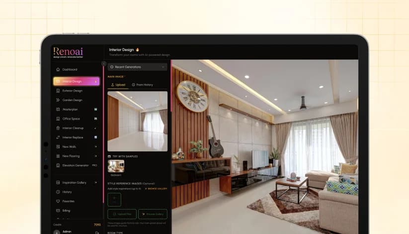 Interior Design Feature in RenoAI