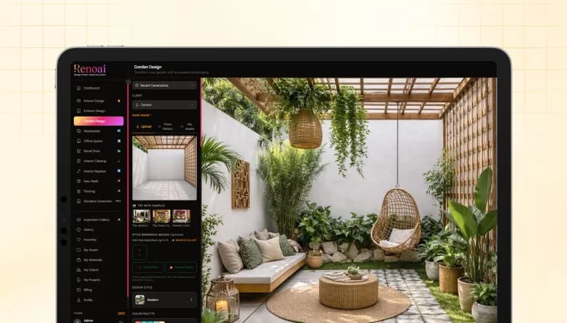 Garden Design Feature in RenoAI - Creating AI-Powered Outdoor Landscapes